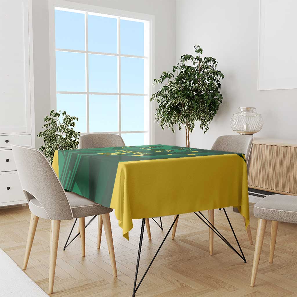 Australia Kangaroo Custom Tablecloth Aussie National Color Sporty Pattern