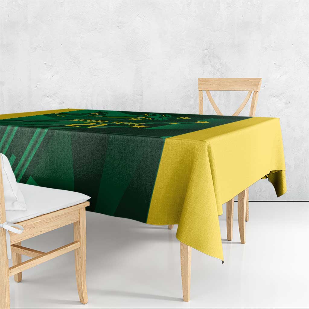 Australia Kangaroo Custom Tablecloth Aussie National Color Sporty Pattern