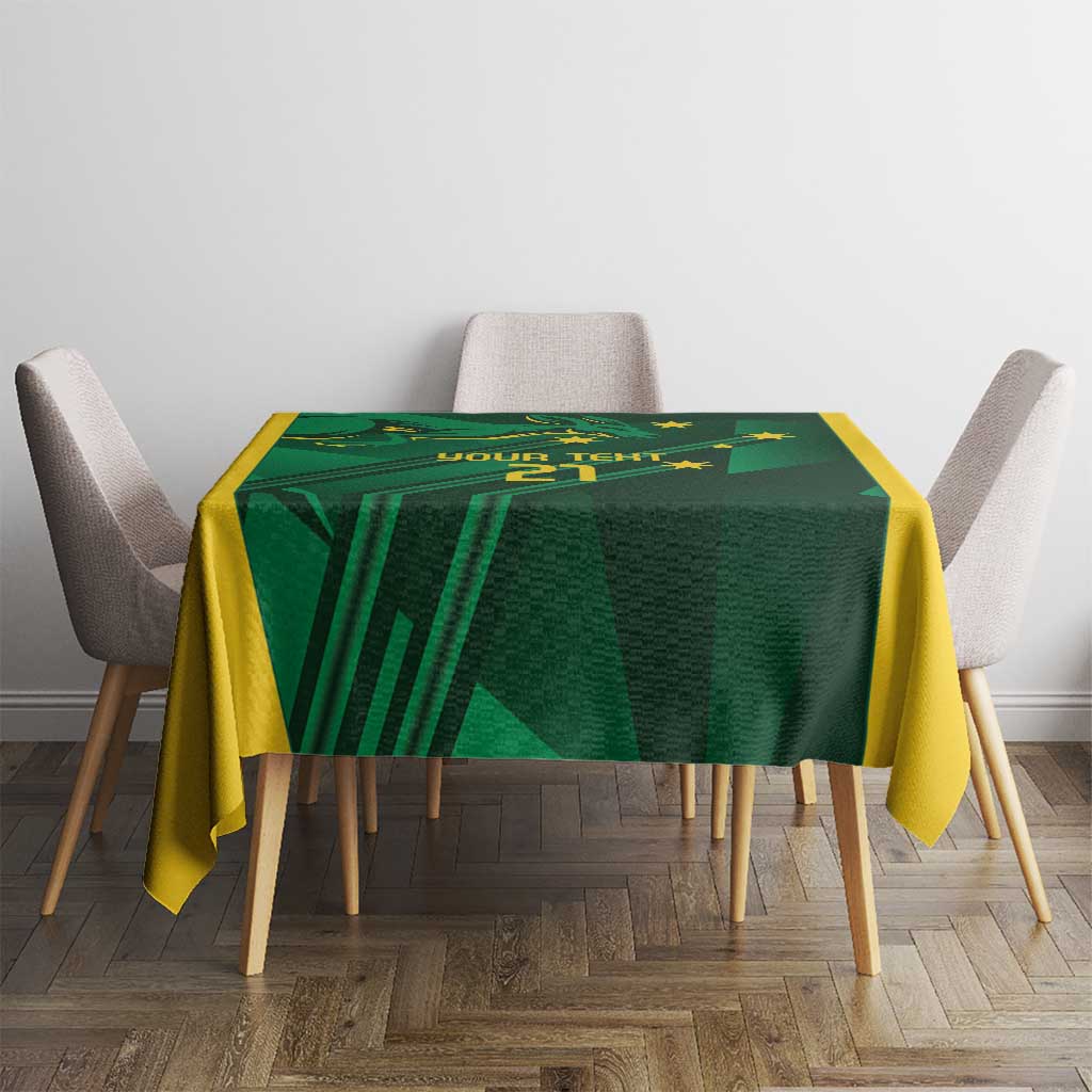 Australia Kangaroo Custom Tablecloth Aussie National Color Sporty Pattern