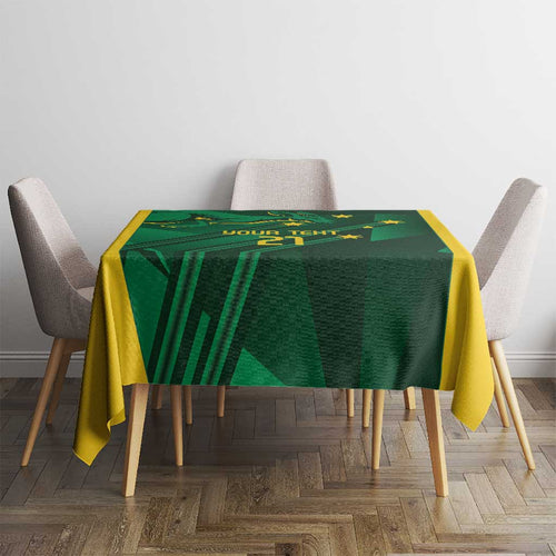 Australia Kangaroo Custom Tablecloth Aussie National Color Sporty Pattern
