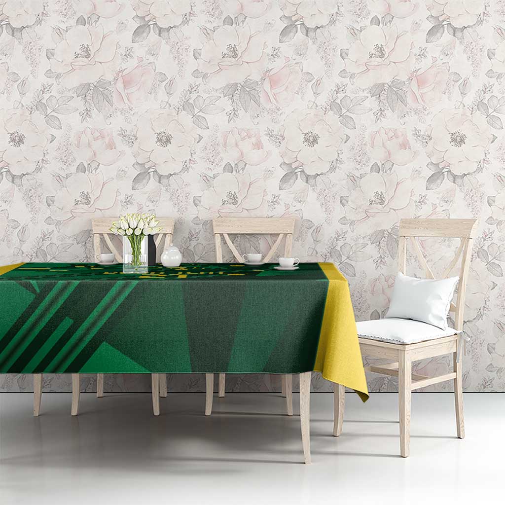 Australia Kangaroo Custom Tablecloth Aussie National Color Sporty Pattern