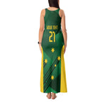 Australia Kangaroo Custom Tank Maxi Dress Aussie National Color Sporty Pattern