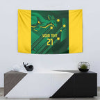 Australia Kangaroo Custom Tapestry Aussie National Color Sporty Pattern