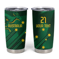 Australia Kangaroo Custom Tumbler Cup Aussie National Color Sporty Pattern
