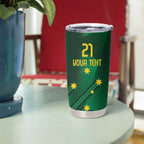 Australia Kangaroo Custom Tumbler Cup Aussie National Color Sporty Pattern