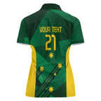 Australia Kangaroo Custom Women Polo Shirt Aussie National Color Sporty Pattern