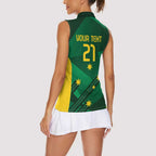 Australia Kangaroo Custom Women Sleeveless Polo Shirt Aussie National Color Sporty Pattern