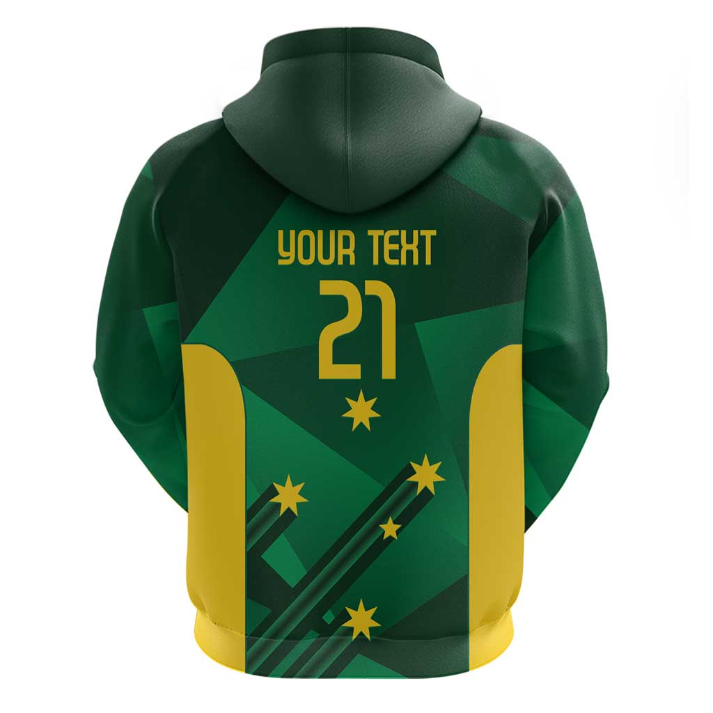 Australia Kangaroo Custom Zip Hoodie Aussie National Color Sporty Pattern