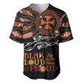 Australia NAIDOC 2024 Baseball Jersey Blak Loud and Proud Aboriginal Lizard Art