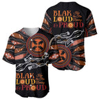 Australia NAIDOC 2024 Baseball Jersey Blak Loud and Proud Aboriginal Lizard Art