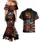 Australia NAIDOC 2024 Couples Matching Mermaid Dress and Hawaiian Shirt Blak Loud and Proud Aboriginal Lizard Art