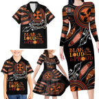 Australia NAIDOC 2024 Family Matching Long Sleeve Bodycon Dress and Hawaiian Shirt Blak Loud and Proud Aboriginal Lizard Art