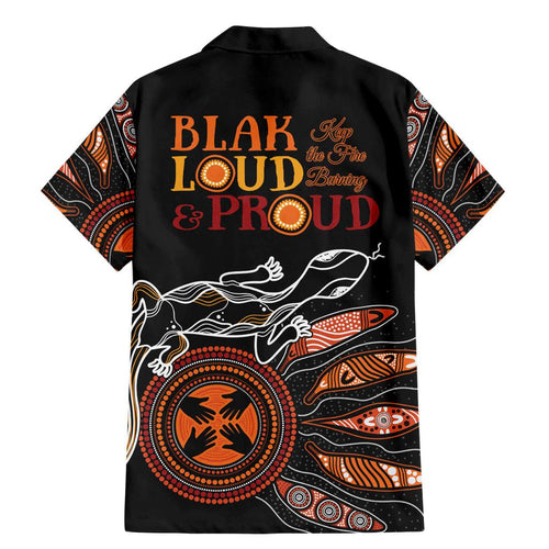Australia NAIDOC 2024 Family Matching Mermaid Dress and Hawaiian Shirt Blak Loud and Proud Aboriginal Lizard Art
