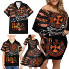 Australia NAIDOC 2024 Family Matching Off Shoulder Short Dress and Hawaiian Shirt Blak Loud and Proud Aboriginal Lizard Art