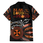 Australia NAIDOC 2024 Hawaiian Shirt Blak Loud and Proud Aboriginal Lizard Art
