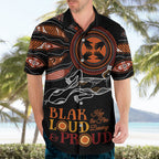 Australia NAIDOC 2024 Hawaiian Shirt Blak Loud and Proud Aboriginal Lizard Art