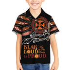 Australia NAIDOC 2024 Hawaiian Shirt Blak Loud and Proud Aboriginal Lizard Art
