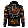 Australia NAIDOC 2024 Hoodie Blak Loud and Proud Aboriginal Lizard Art