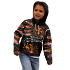 Australia NAIDOC 2024 Kid Hoodie Blak Loud and Proud Aboriginal Lizard Art