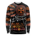 Australia NAIDOC 2024 Long Sleeve Shirt Blak Loud and Proud Aboriginal Lizard Art