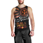 Australia NAIDOC 2024 Men Tank Top Blak Loud and Proud Aboriginal Lizard Art