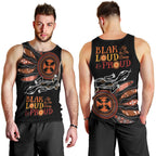 Australia NAIDOC 2024 Men Tank Top Blak Loud and Proud Aboriginal Lizard Art