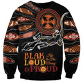Australia NAIDOC 2024 Sweatshirt Blak Loud and Proud Aboriginal Lizard Art