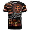 Australia NAIDOC 2024 T Shirt Blak Loud and Proud Aboriginal Lizard Art