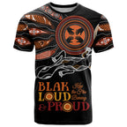 Australia NAIDOC 2024 T Shirt Blak Loud and Proud Aboriginal Lizard Art