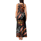 Australia NAIDOC 2024 Tank Maxi Dress Blak Loud and Proud Aboriginal Lizard Art