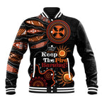 Australia NAIDOC 2024 Baseball Jacket Keep the Fire Burning Aboriginal Art