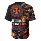 Australia NAIDOC 2024 Baseball Jersey Keep the Fire Burning Aboriginal Art