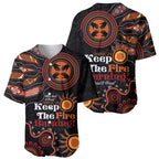 Australia NAIDOC 2024 Baseball Jersey Keep the Fire Burning Aboriginal Art