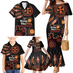 Australia NAIDOC 2024 Family Matching Mermaid Dress and Hawaiian Shirt Keep the Fire Burning Aboriginal Art