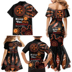 Australia NAIDOC 2024 Family Matching Mermaid Dress and Hawaiian Shirt Keep the Fire Burning Aboriginal Art