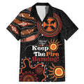 Australia NAIDOC 2024 Family Matching Mermaid Dress and Hawaiian Shirt Keep the Fire Burning Aboriginal Art