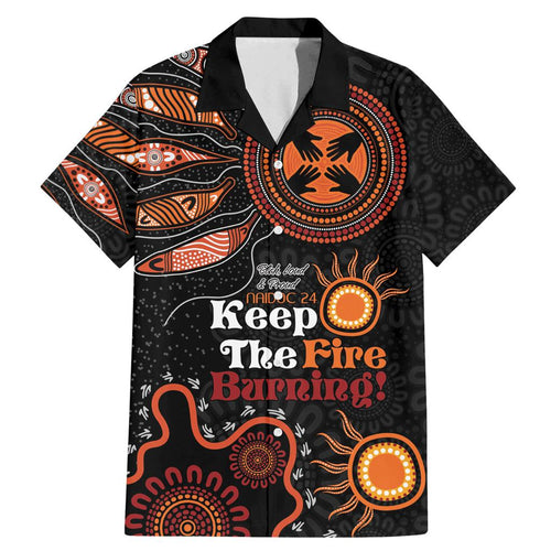 Australia NAIDOC 2024 Family Matching Mermaid Dress and Hawaiian Shirt Keep the Fire Burning Aboriginal Art