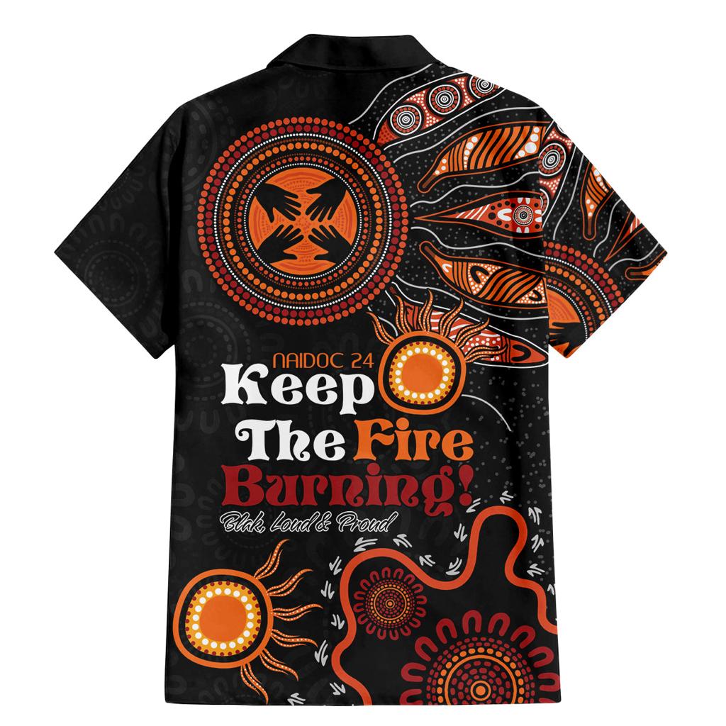 Australia NAIDOC 2024 Family Matching Mermaid Dress and Hawaiian Shirt Keep the Fire Burning Aboriginal Art