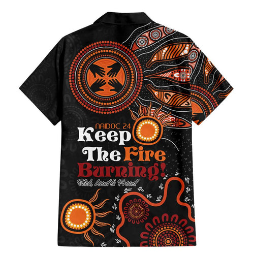 Australia NAIDOC 2024 Family Matching Mermaid Dress and Hawaiian Shirt Keep the Fire Burning Aboriginal Art