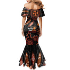 Australia NAIDOC 2024 Family Matching Mermaid Dress and Hawaiian Shirt Keep the Fire Burning Aboriginal Art