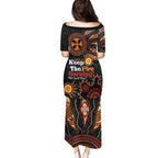 Australia NAIDOC 2024 Family Matching Puletasi and Hawaiian Shirt Keep the Fire Burning Aboriginal Art