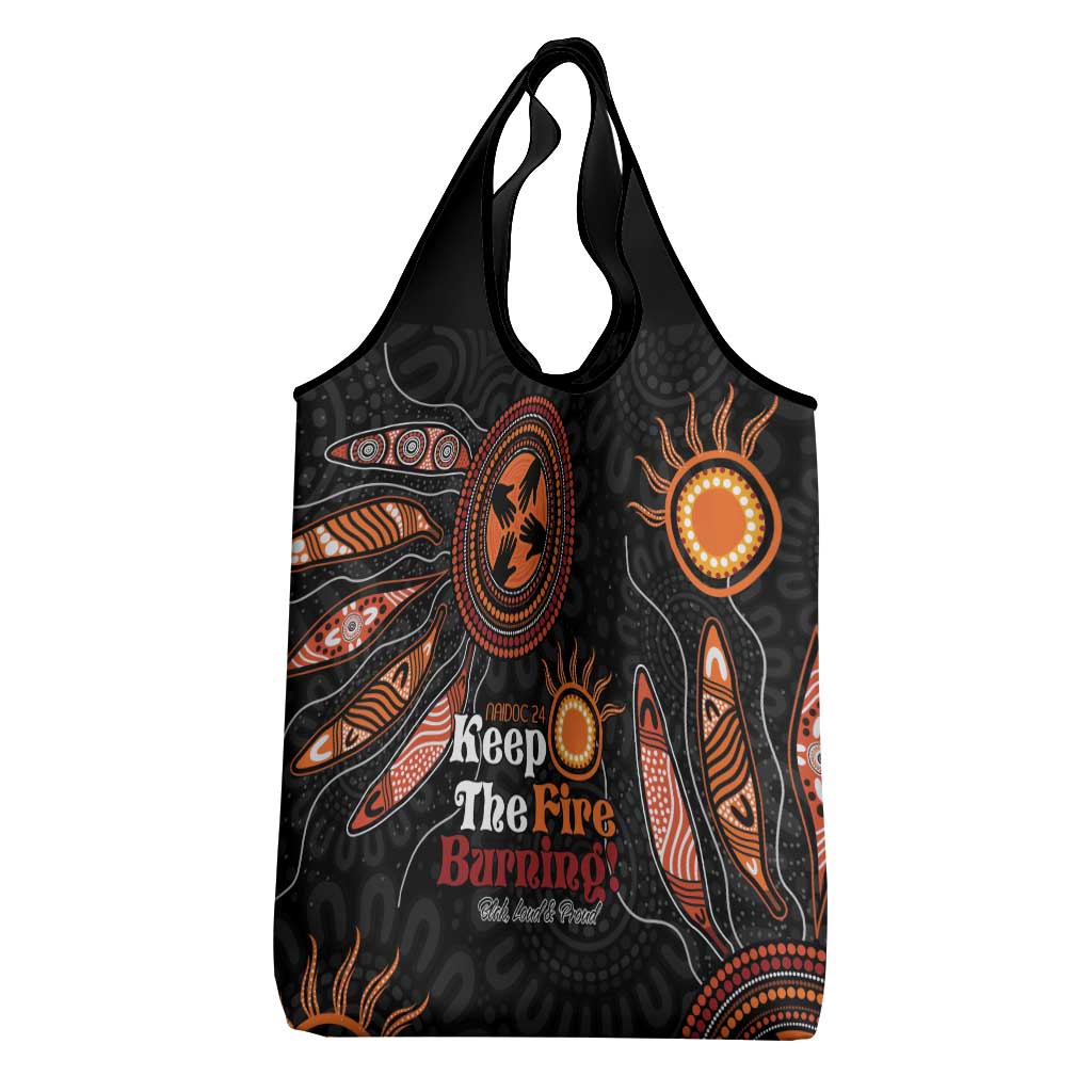 Australia NAIDOC 2024 Grocery Bag Keep the Fire Burning Aboriginal Art