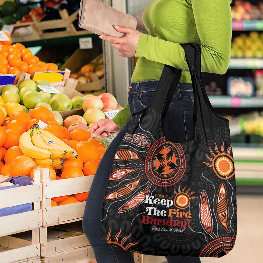 Australia NAIDOC 2024 Grocery Bag Keep the Fire Burning Aboriginal Art