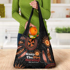 Australia NAIDOC 2024 Grocery Bag Keep the Fire Burning Aboriginal Art