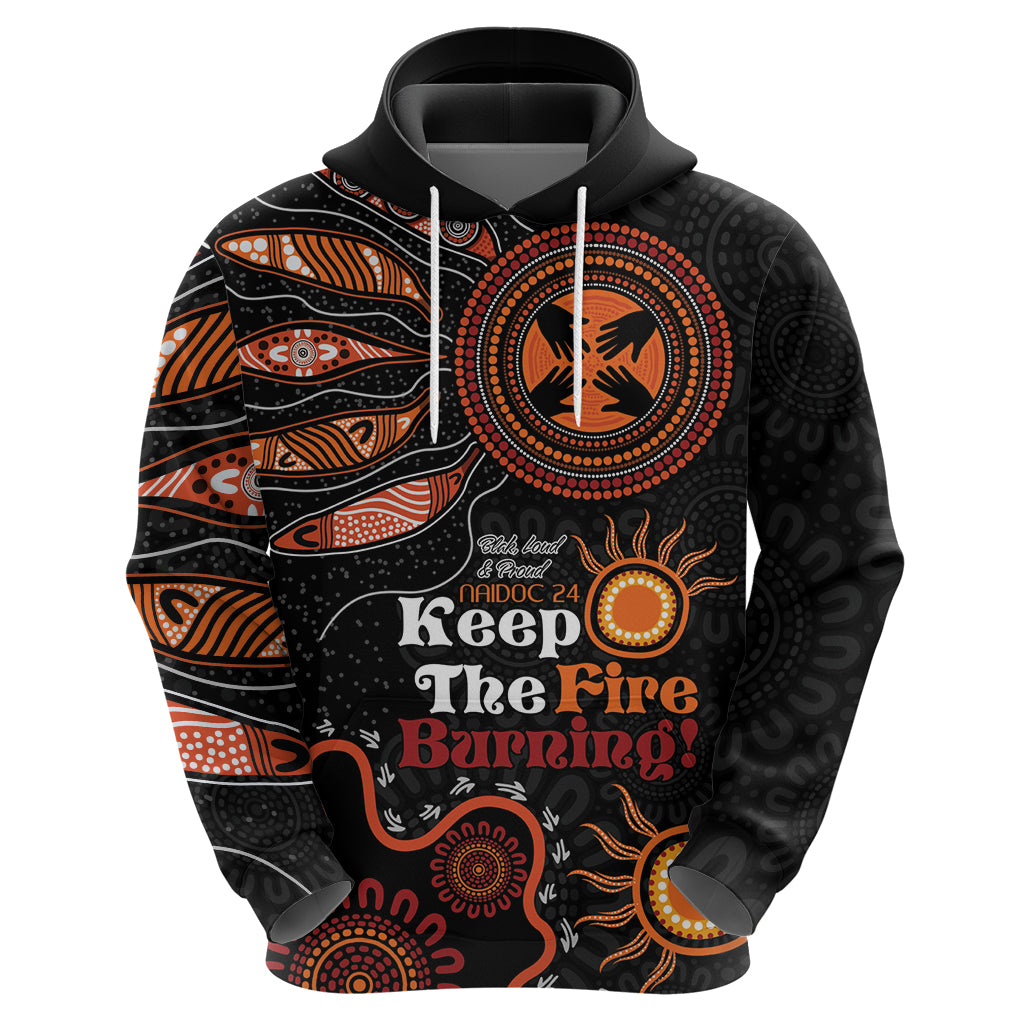 Australia NAIDOC 2024 Hoodie Keep the Fire Burning Aboriginal Art