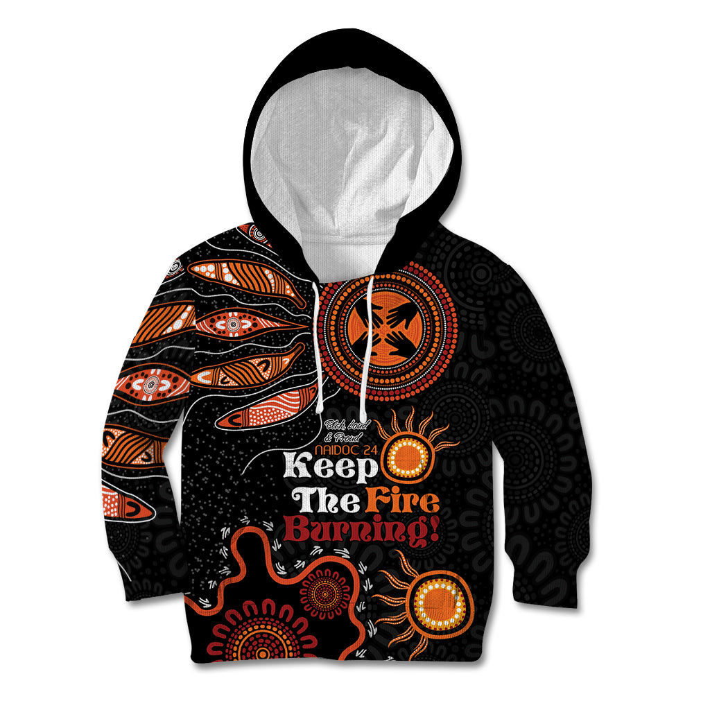 Australia NAIDOC 2024 Kid Hoodie Keep the Fire Burning Aboriginal Art