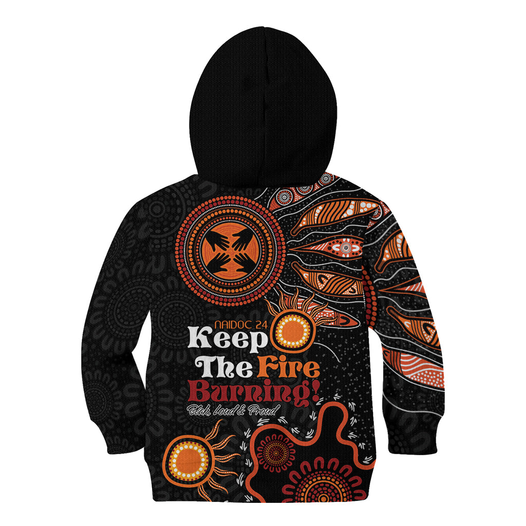 Australia NAIDOC 2024 Kid Hoodie Keep the Fire Burning Aboriginal Art