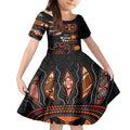 Australia NAIDOC 2024 Kid Short Sleeve Dress Keep the Fire Burning Aboriginal Art