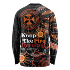 Australia NAIDOC 2024 Long Sleeve Shirt Keep the Fire Burning Aboriginal Art