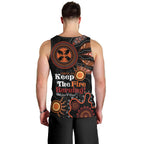 Australia NAIDOC 2024 Men Tank Top Keep the Fire Burning Aboriginal Art